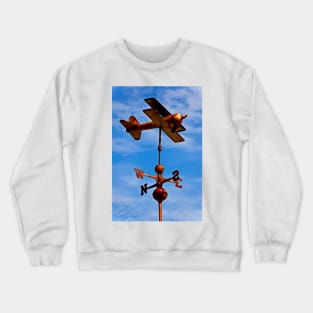 Biplane weather vane Crewneck Sweatshirt